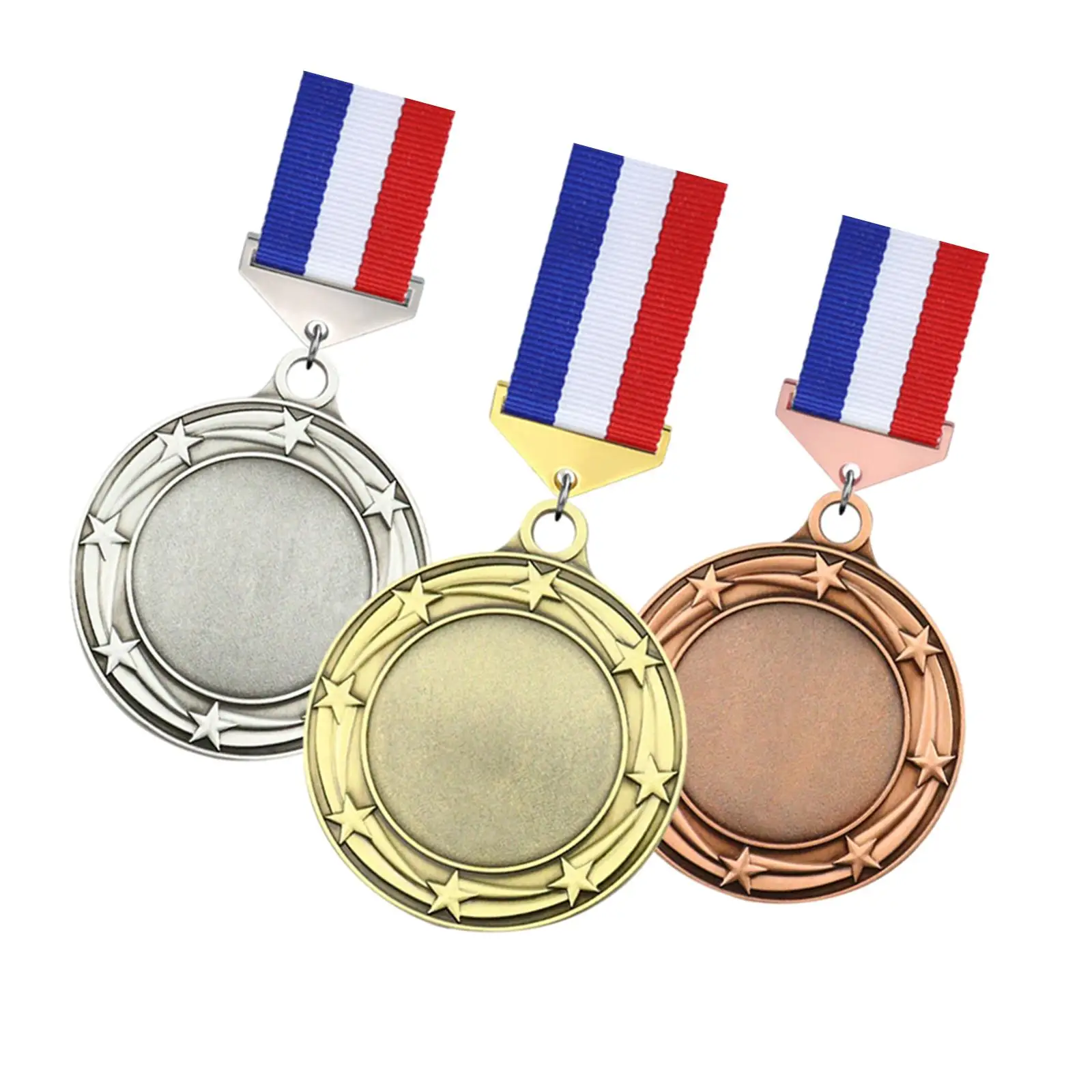 3 pezzi medaglie in metallo oro argento bronzo medaglie in lega di zinco vincitore medaglie per feste sportive scolastiche gare di basket
