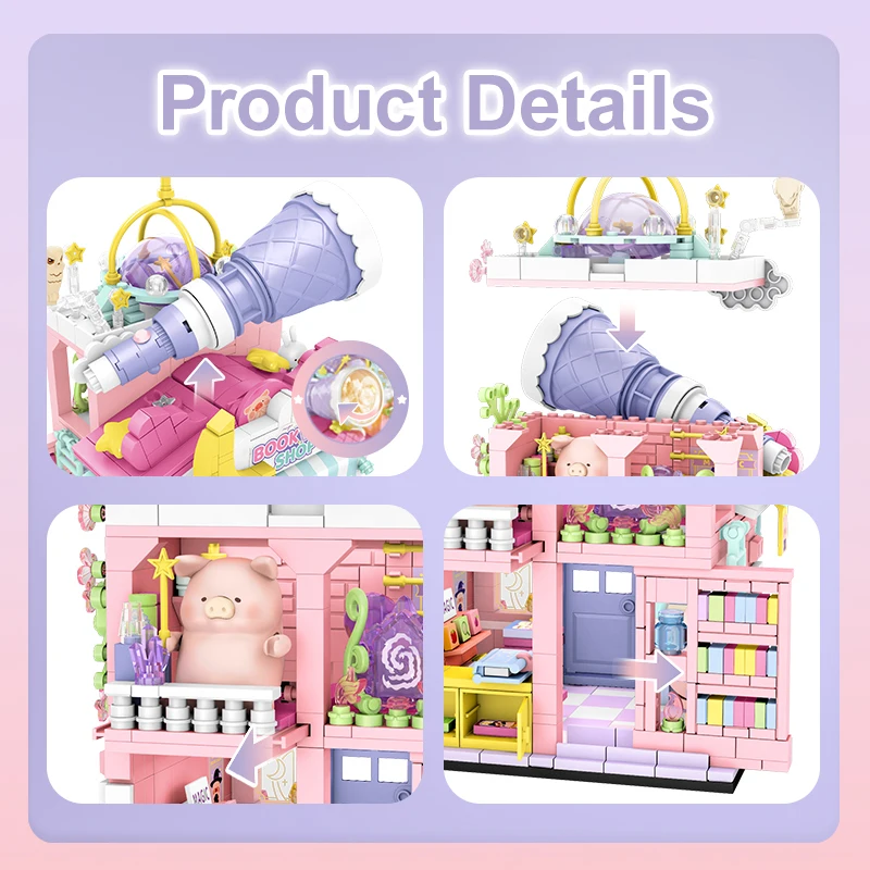 883pcs City Street View Building Blocks For Kids Toys Streetscape Architecture Assemblage Mini Bricks