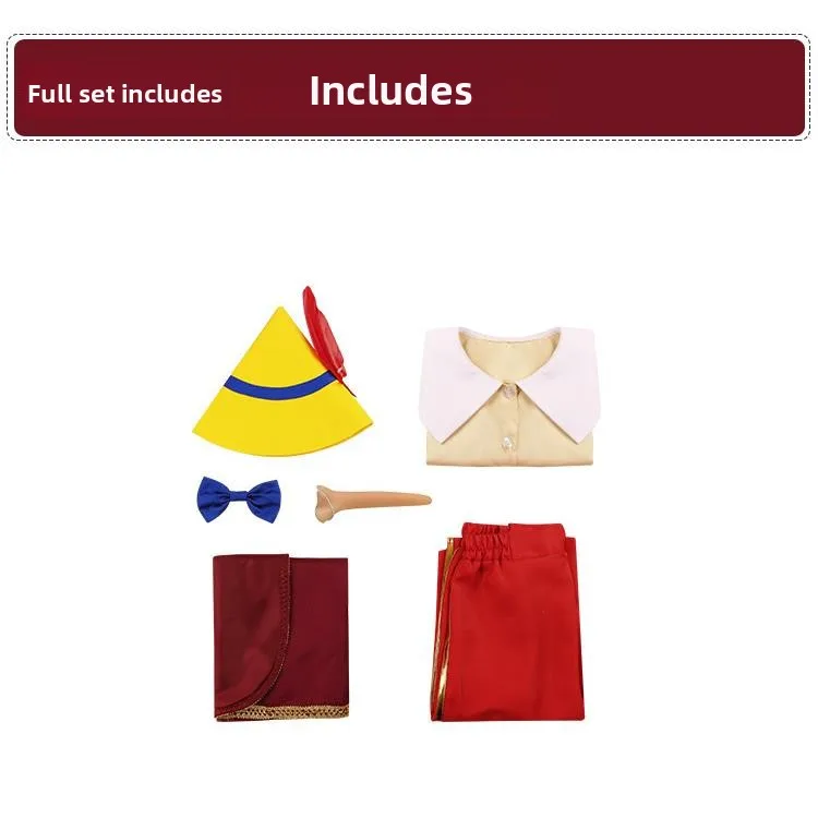 

Костюм для косплея с длинным носом, детский костюм на Хэллоуин, сценическое представление, традиционная китайская этническая одежда