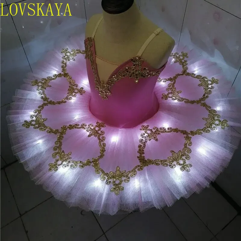 New Professional Lighting Swan Lake Ballet Clothing Girl Ballet Dress Children's Ballet Dress Dancer Stage Party Clothing