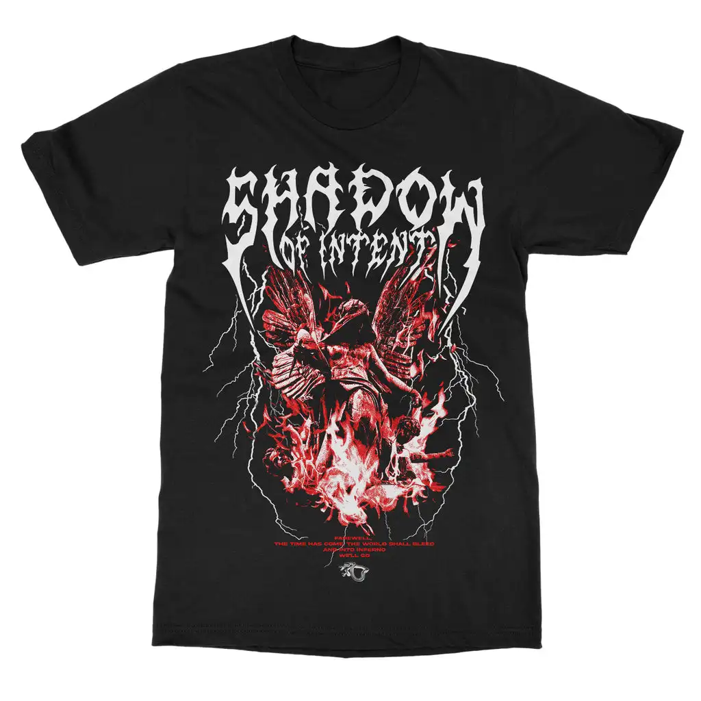 Top Shadow of Intent Band Grafik-Baumwoll-T-Shirt, Unisex, Sommer, kurzärmelig, modisches Marken-T-Shirt, luxuriös, lässig, Vintage, Retro-Top