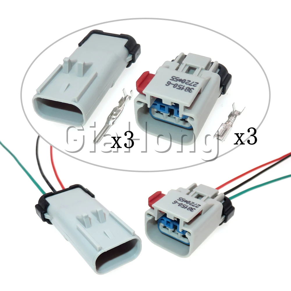 

1 Set 3 Ways 54200313 AC Assembly Crankshaft Position Sensor Cable Socket 54200309 Automotive Waterproof Connectors for Mazda