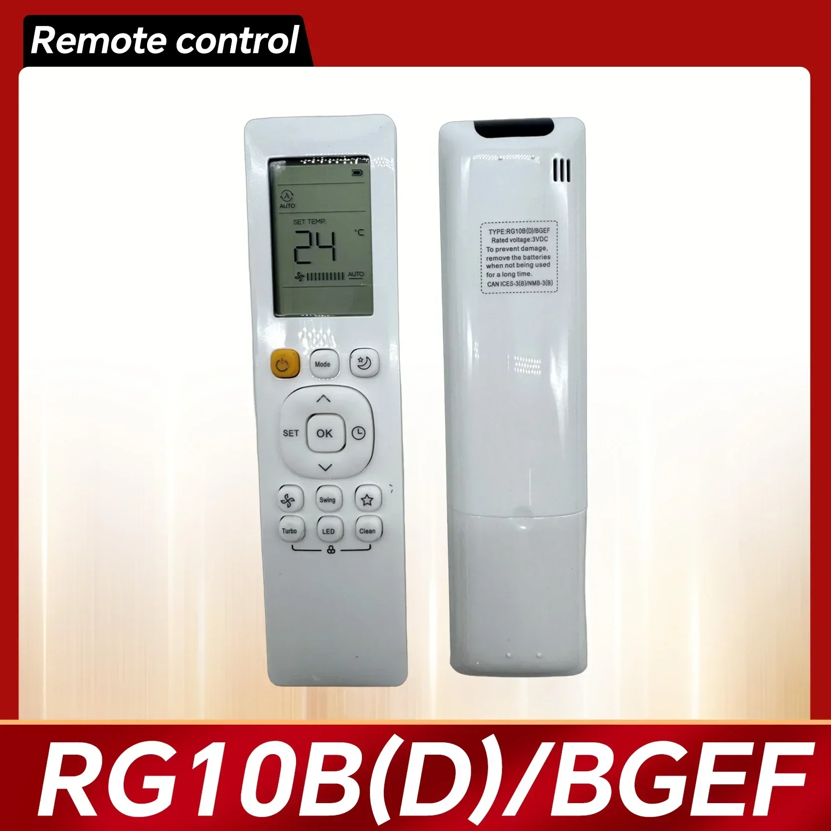AC Remote Control For Midea Air Conditioner RG10A4(D1)/BGEFU1 RG10A5(D)/BGEF RG10A5(D1)/BGEFU1 RG10A5(D1)/BGCEFU1 RG10A5(D)BGCEF
