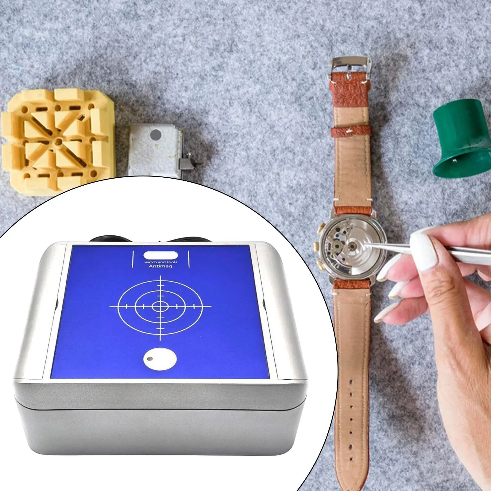 

Watch Demagnetizer Maintenance Electrical Compact Gift Wristwatch Degausser