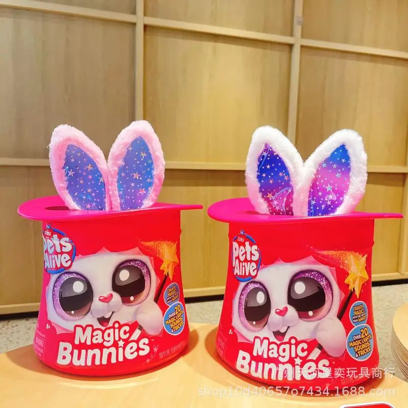 

Zuru Zealand Pets Alive Magic Bunnies Blind Box Interactive Plush Bunny Toy With 20+ Magic Lights Sounds Tricks Toy Gift