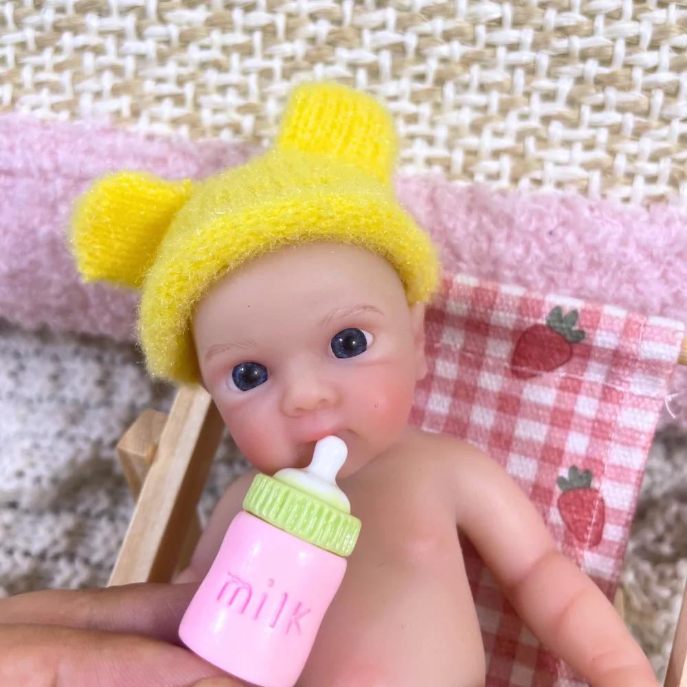 6 Inch 15 CM Mini Reborn Babypop Bettie Volledige Siliconen Pop Origineel Meisje Volledige Effen Siliconen Wasbare Pop Speelgoed Kerstcadeau