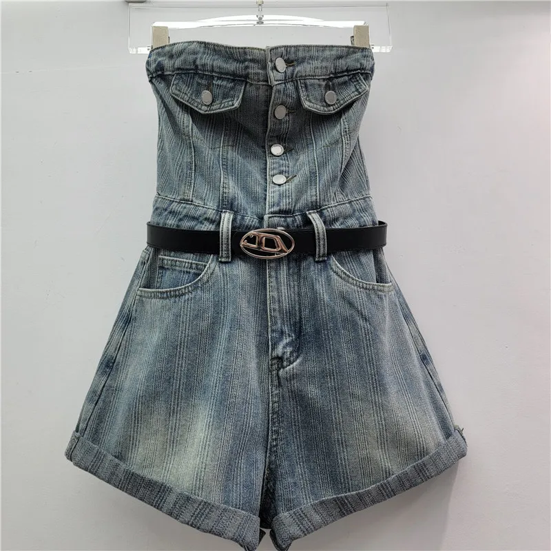 فستان الدنيم 2025: يتميز بتصميم فليرتي مكشوف الأكتاف وقميص مشد. مظهر متعدد الاستخدامات معزز للشباب. #1