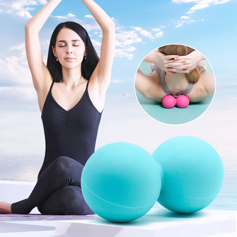 Yoga Massage Fitness Ball Foam Roller Set for Back Pain Self-Myofascial Treatment Pilates Muscle Release Exercises