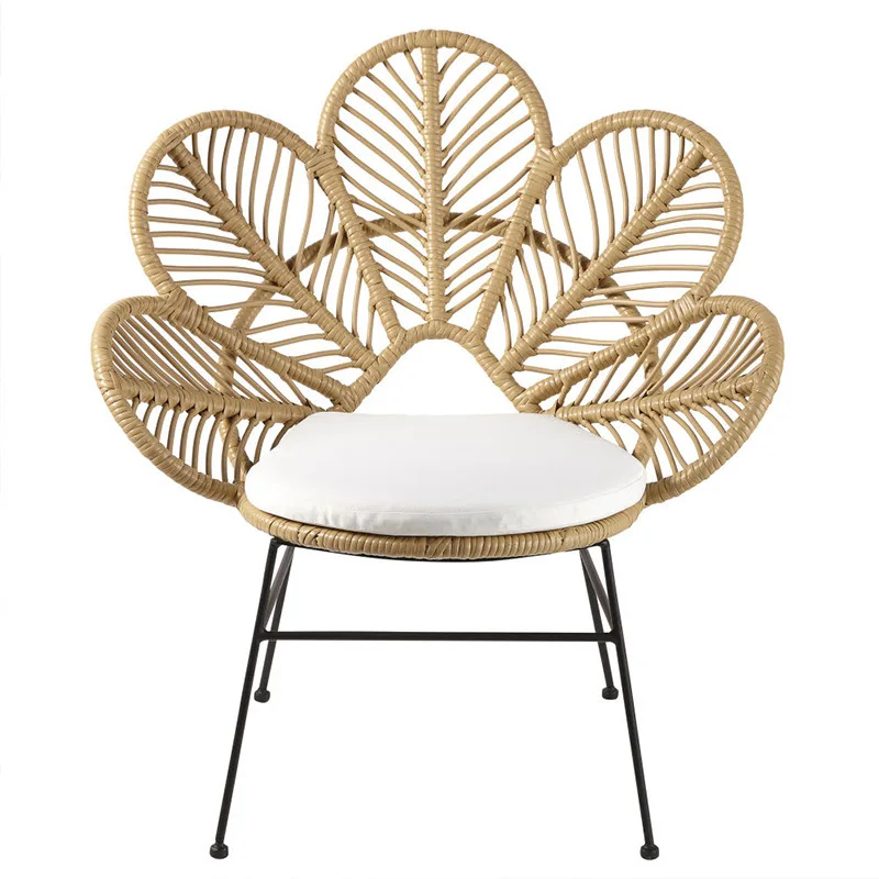 

B & B Outdoor Wedding Vine Flower Chair Resort Rest Area Art Chair Waterproof
