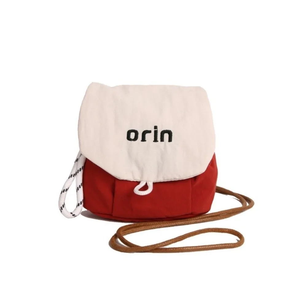 

Sweet Cloth Neck Hanging Bag Mini Contrast Color Children Coin Purse Headphone Bag Korean Style Small Item Bag Children