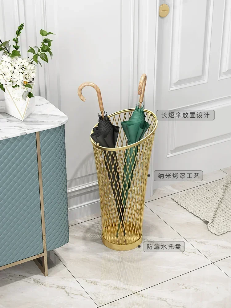 For Nordic Creative Umbrella Holder Home Floor Iron Umbrella Stands Indoor Living Room Umbrella Barrel Storage Tool Furniture