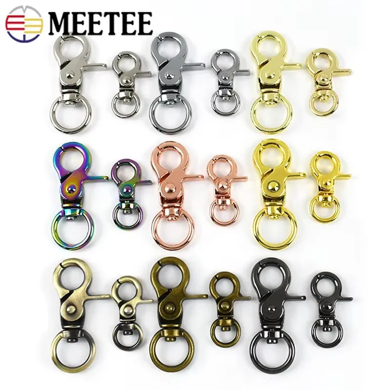 5-20Pcs 10/13mm Metal Strap Buckle For Bag Luggage Lobster Clasp Pet Collar Swivel Trigger Hook Keychain DIY Hardware Accessory