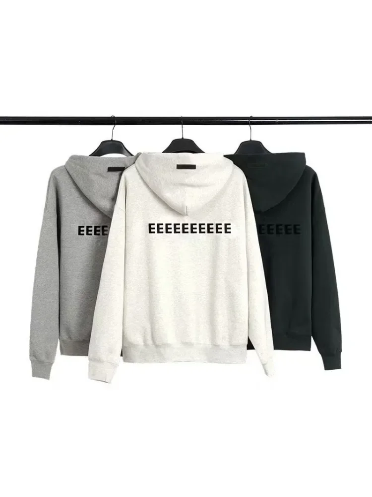 22SS Heren Jogging Set Dubbel Gevoerde Oversized Hoodies Luxe Design Voor- en Achterkant Pluche Letter Hoodies High Street Koppel Trainingspak - afbeelding 2