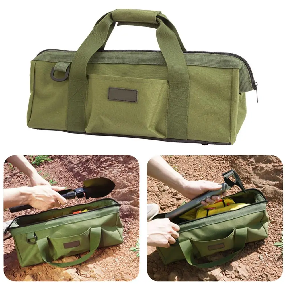 Multifunctional Tool Storage Bag Camping Tent Peg Nails Rope Box Zippered Sundry Waterproof Outdoor Heavy Duty