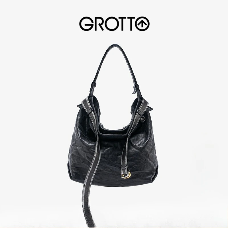 

GROTTO Fashion 2025 New Wanderlust Bag Medium Size Mother-and-Child Tote Crossbody Shoulder Bag Soft Handbag Lightweight