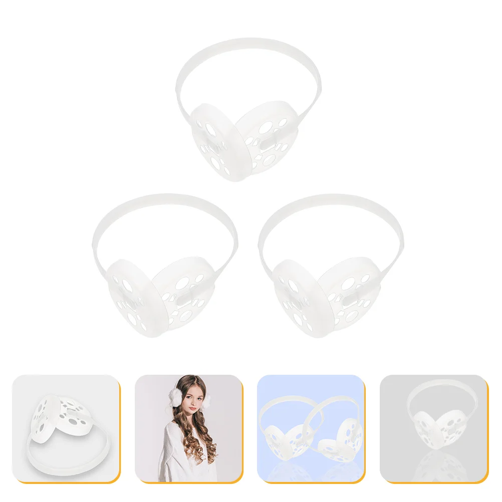 3 ชิ้น Earmuff DIY กรอบอุ่นที่วางแร็คภายในทําอุปกรณ์พลาสติก