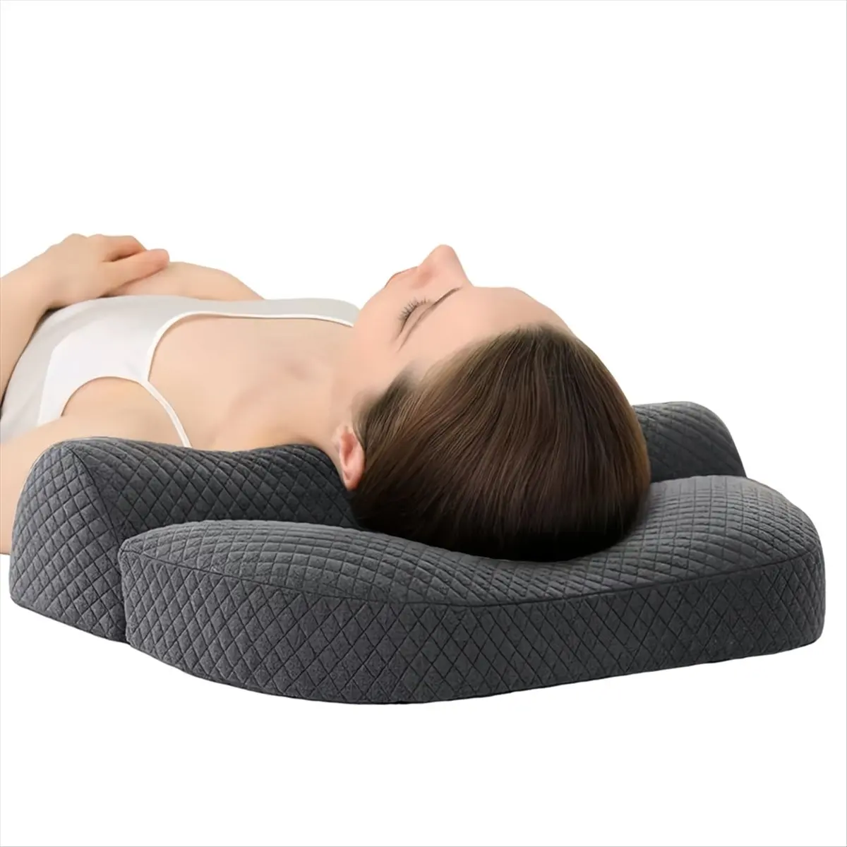 

*A14E Ergonomic Orthopedic Pillow Reverse Traction Cervical Pillow Memory Foam Sleeping Pillows Head-Pillow For Side Sleeper,B