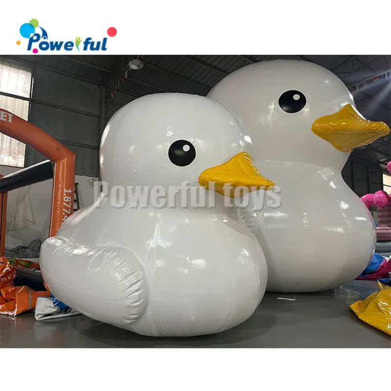 White Outdoor Water Park   Adverting Inflatable Yellow Duck Equipment for Sale