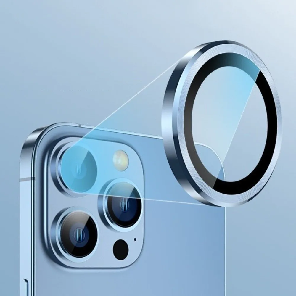 Metal Tempered Glass Lens Protector 3D Full Cover Camera Lens Cover Snap-On Anti-Scratch for iPhone 17Pro/17 Pro Max view 2