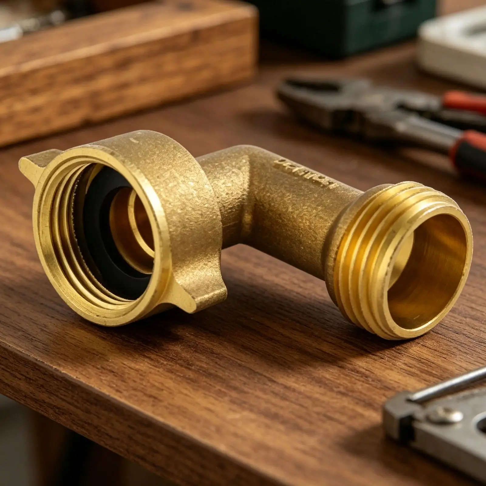 Hose Connector Brass Leak-Proof 90-Degree Elbow Replacement Garden Hose Fittings For Repair Sewer Sink Outdoor Irrigation