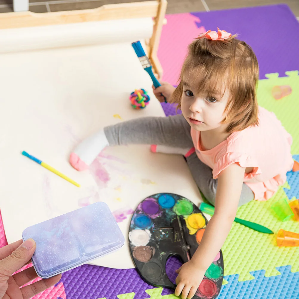 

Watercolor Pigment Box Premium Durable Lightweight Design Easy Wash Compact for Acrylic Watercolor Mixing Painting Tool Art