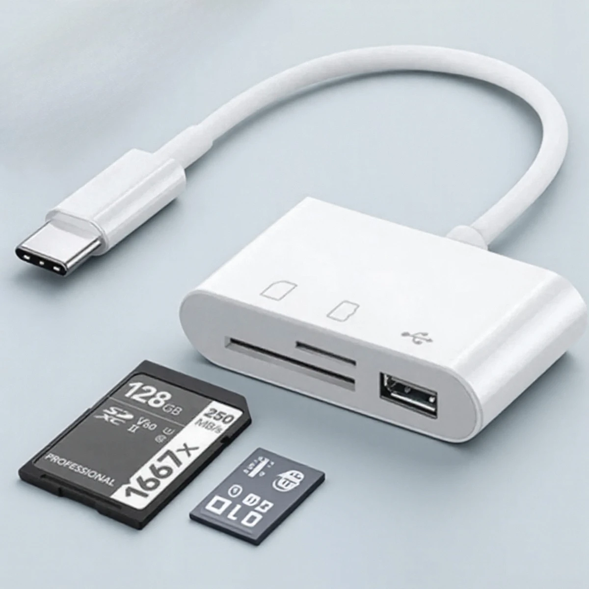 

3in1 SD TF Card Reader OTG Adapter USB 2.0 3.0 for MacBook Pro Laptop PC Camera Mobile Phones Accessory