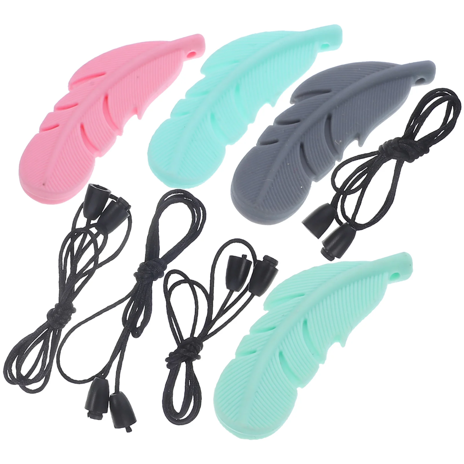 4pcs Silicone Necklace Chain Chew Necklace Molar Teether Teething Toy Baby Molar Toy Baby Care Infants Teething Relief