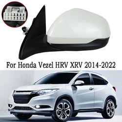8 Wire Car Rearview Mirror Assembly For Honda Vezel HRV XRV 2014-2022 Auto Electric Folding Turn Signal Lens Heating Mirror Assy