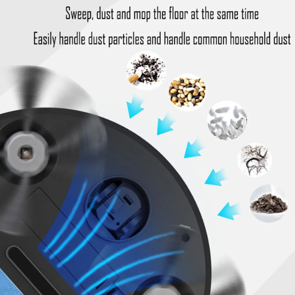 3-in-1 Robotic Vacuum Mop Combo Automatic Cleaning Sweeping Machine USB Rechargeable Quiet Cleaning for Pet Hair Carpets Floors