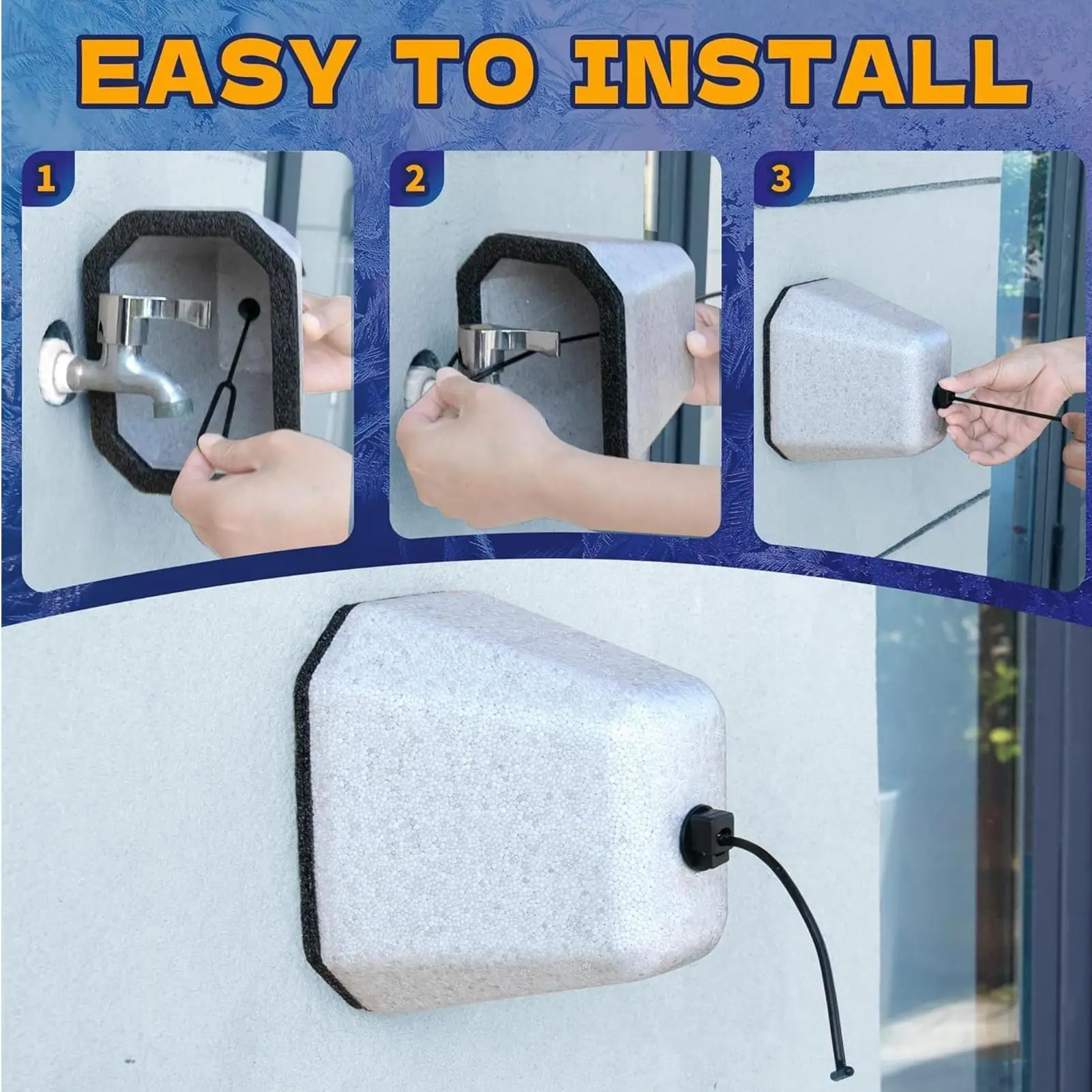 غطاء صنبور خارجي عازل للغاية لفصل الشتاء والشتاء مقاوم للماء غطاء صنبور خارجي خارج الحديقة حماية من التجميد #2