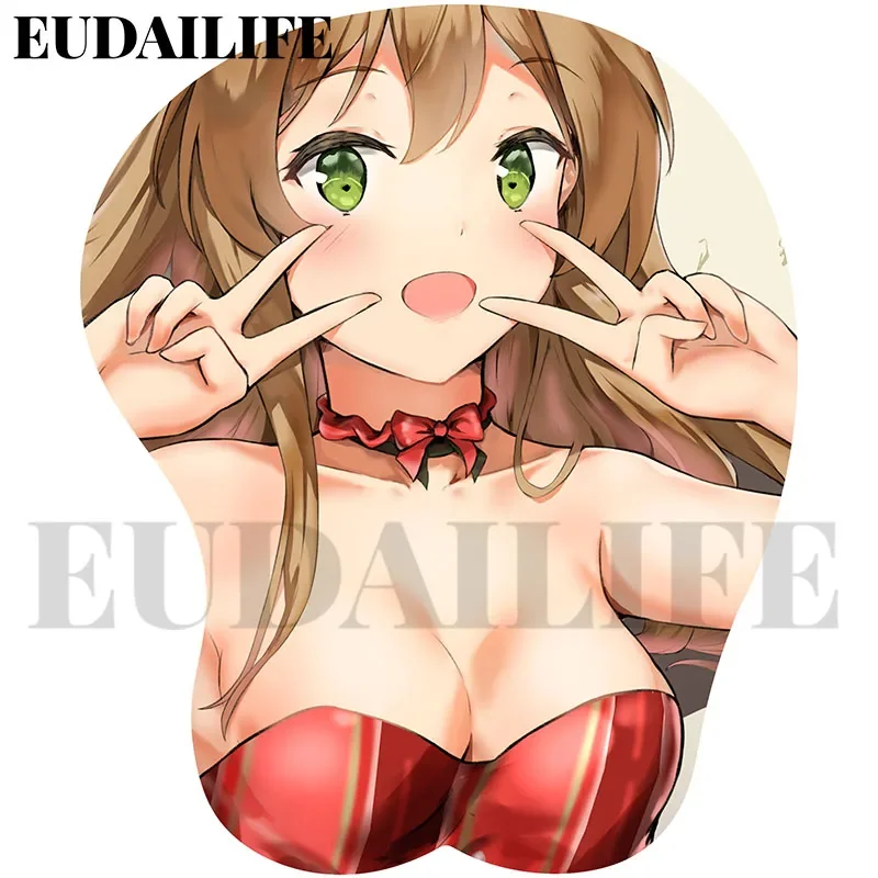 Girls Front Line HK416 Type 95 3D Mousepad Hand Wrist Rest Mouse Pad Silicone Oppai Breast Soft Mouse Mat Office Work Otaku Gift