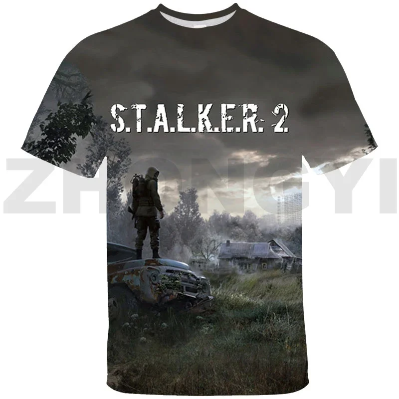 Family Game S.T.A.L.K.E.R. 2 Heart of 3D T-shirt Shooting War Stalker 2 Anime Women Oversized T Shirt Daily Men Kids Lounge Wear