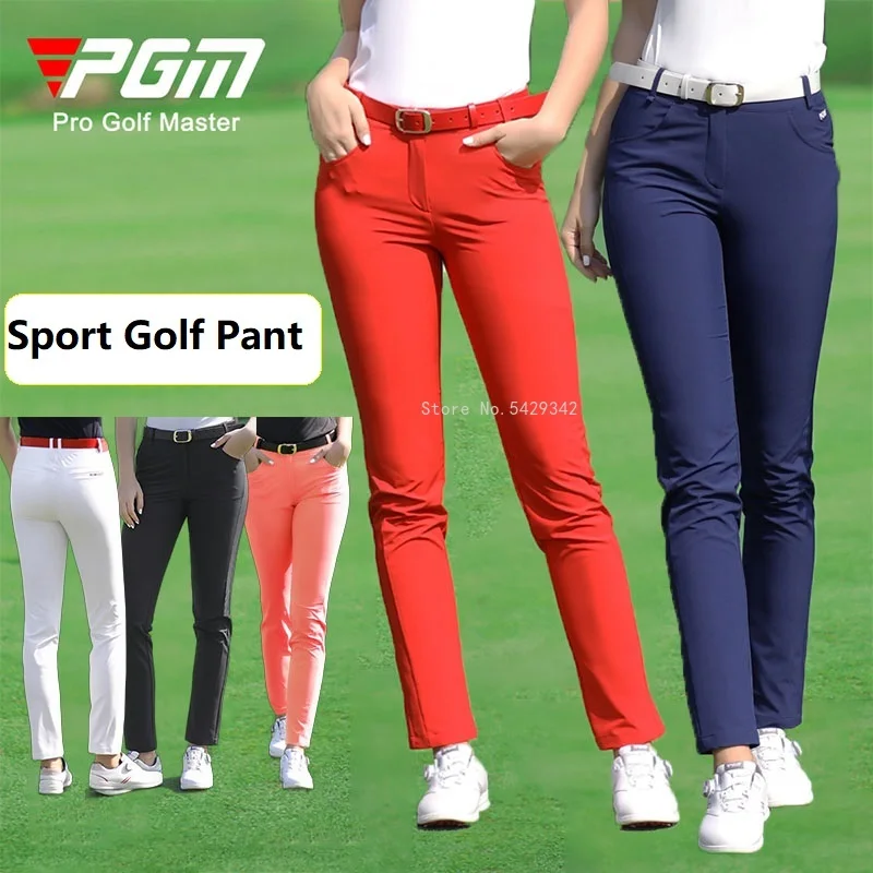 PGM Spring Summer Golf Pant Women\'s Sports Pants Soft Slim Thin Trousers Ladies Golf Wear Breathable Elastic Sweatpants 5 Colors