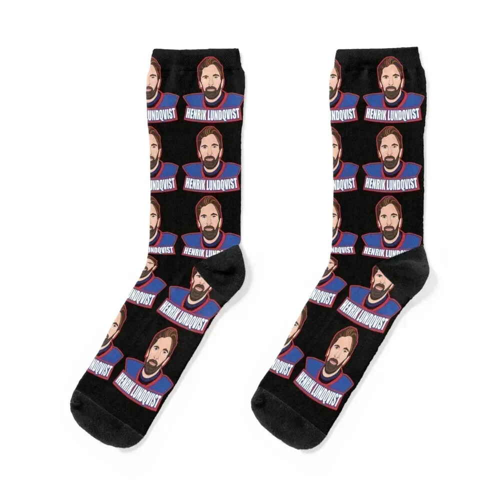 

New York Hockey - Henrik Lundqvist Socks anime Run Stockings man designer brand Male Socks Women's