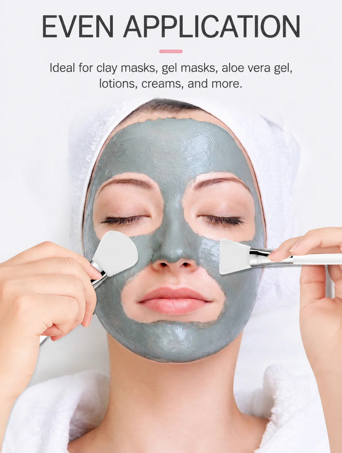 3 Pack Soft Silicone Mud Mask Brush Facial Clay Charcoal Peeling Applicator Spatula for Spa Home Salon Beauty Tool - view 4