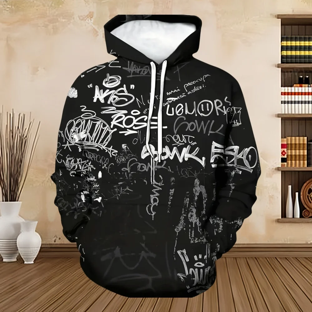 Autumn Painted Graffiti 3D Print Hoodies Men's Women Hooded Sweatshirts Hoody Oversized Tracksuit Pullovers Unisex Coat Clothing