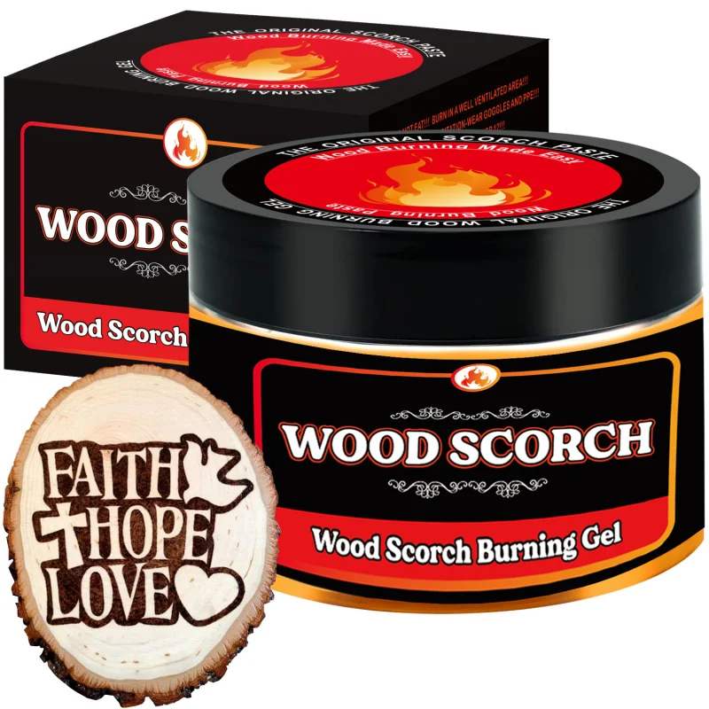 

Wooden Burning Paste,4 OZ Wood Burn Gel for Crafting,Drawing & DIY Arts,Create Beautiful Art in Minutes,Personalize Your Craft