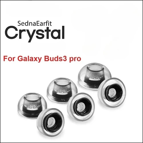 Imagen 1 del producto Almohadillas para los oídos AZLA Crystal Buds 3 Pro para Samsung Galaxy Buds 3 Pro, tapones para los oídos, boca elíptica, antisensibilidad, antideslizantes