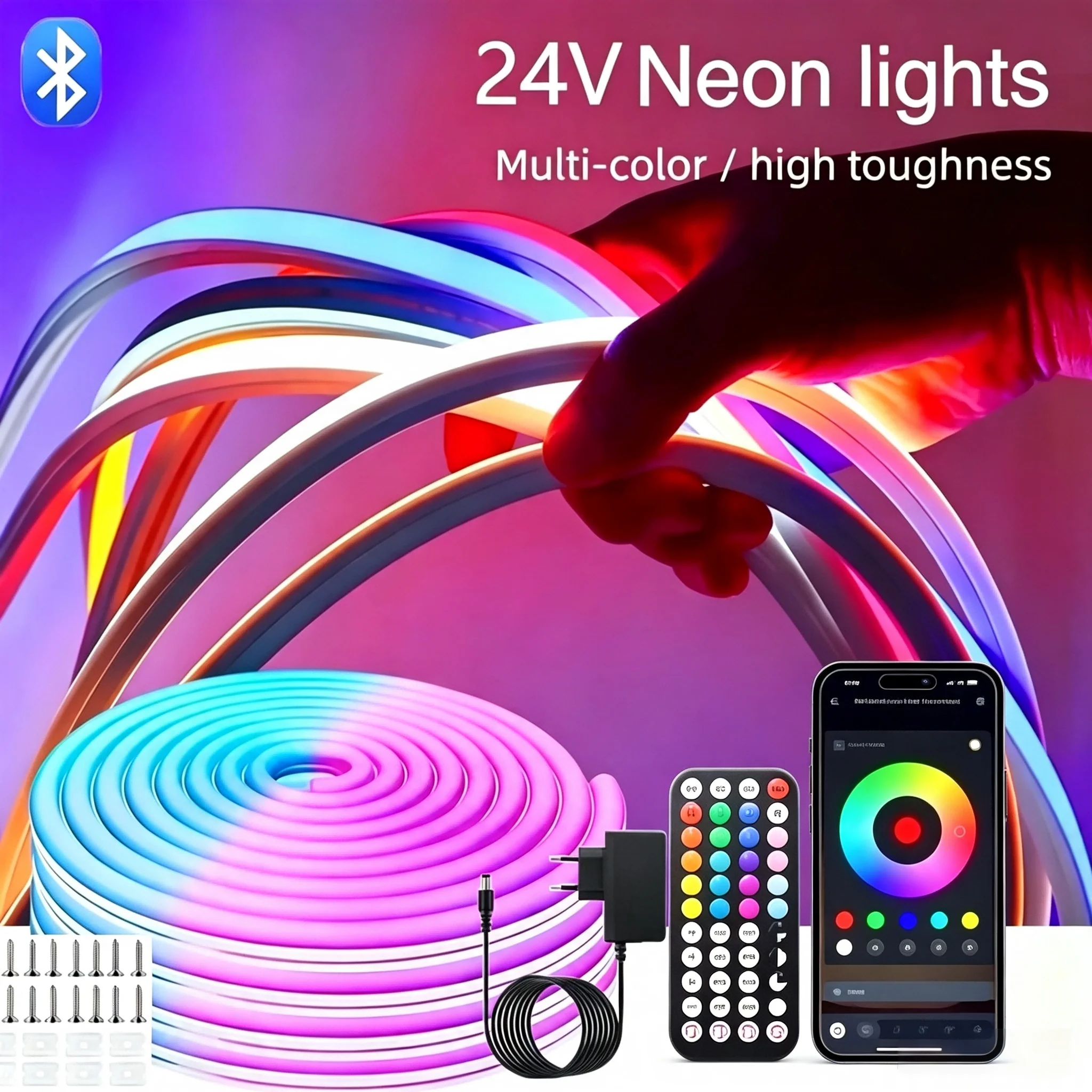 Home Decor Free App - Dc 24V Rgbled Neon Light Strip,