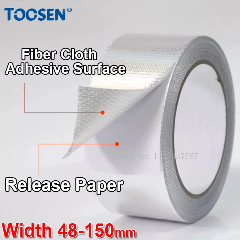 

Ширина 48 ~ 150 мм, лента из стекловолокна, алюминиевой фольги, ремонт труб, теплоизоляция пола и огнестойкие водонепроницаемые клейкие ленты