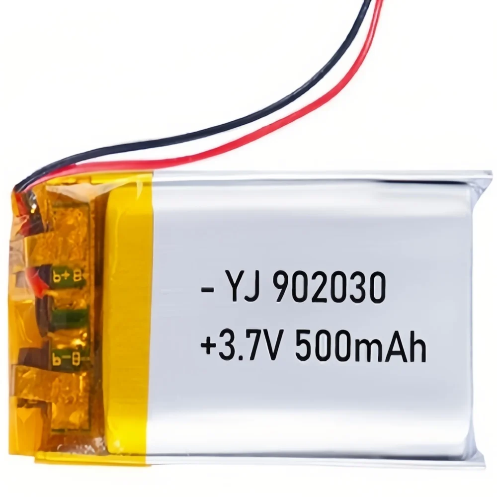 Akumulator litowo-polimerowy (LiPo) 3,7 V 500 mAh 902030 do ładowania, do słuchawek Bluetooth, urządzeń kosmetycznych, kijek do selfie, rozpylaczy, itp. — zdjęcie produktu 4