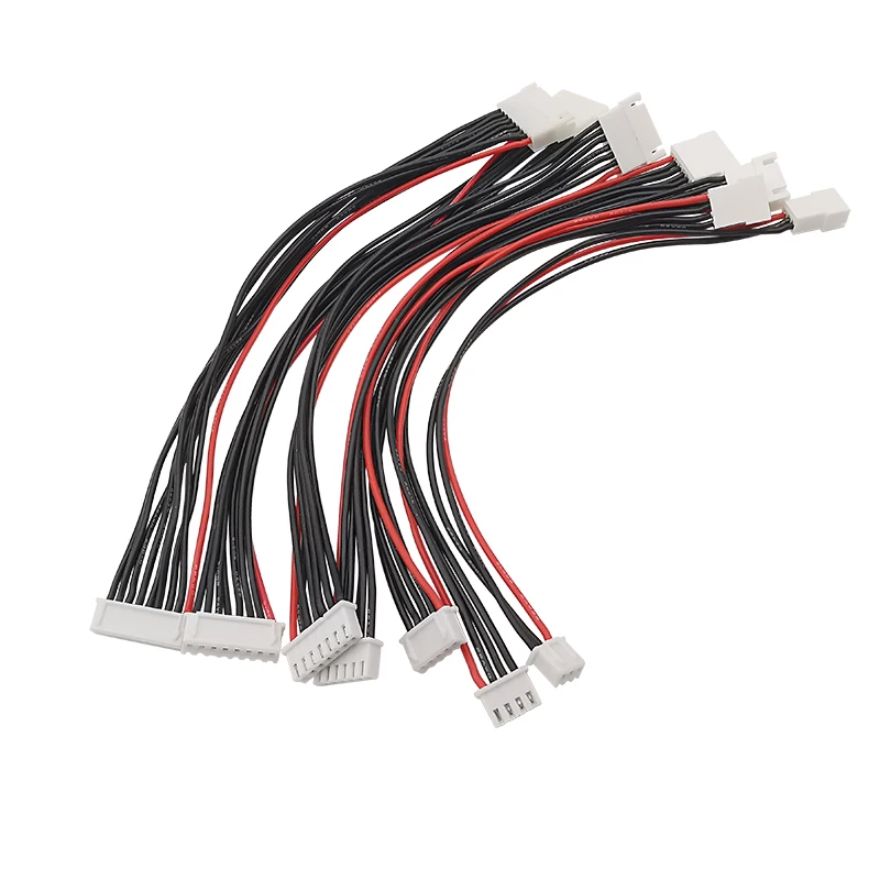 5Pcs JST XH 2.54mm Pitch 2/3/4/5/6/7S Male to Female RC FPV Lipo Battery Balance Head Extension Line Cable Connector 22AWG 20CM