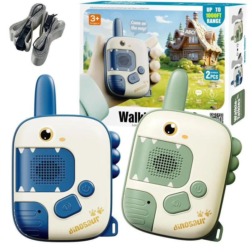 

2PCS Wireless Dinosaur Mini Walkie Talkies Portable Handheld Two-Way Radio Kids Outdoor Interphone Parent-child Interactive Toys
