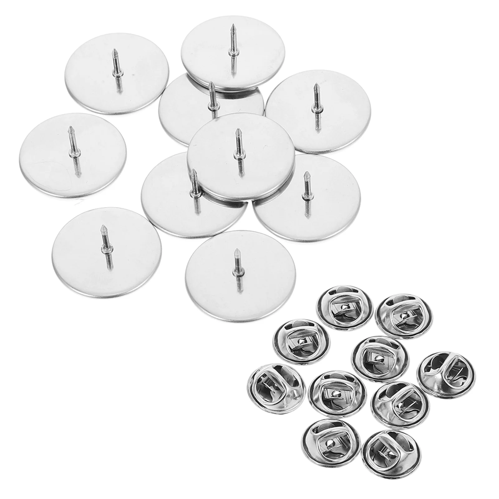 

10 Pcs Brooch Base Locking Pin Backs for Enamel Pins Clothing Crafts Stainless Steel Accessory