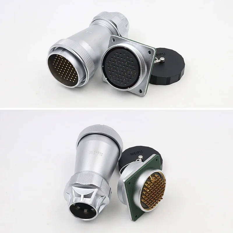WEIPU WF55 TI+Z M55 Waterproof Connector Electrical Aviation Multi Core 4 7 40 53 61 Pin Needle Panel Male Plug Female Socket