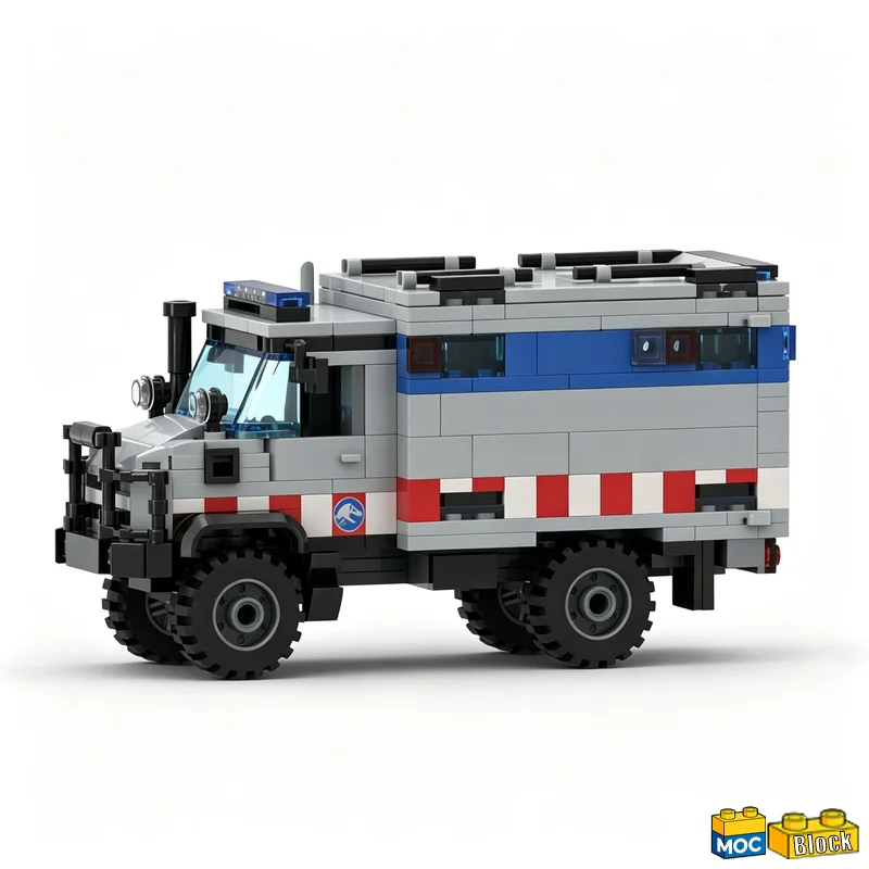 459PCS Mobile Veterinary Unit Unimog Vehicle Building Blocks Model DIY Educational Assembly Toy Creative Display Collection Gift