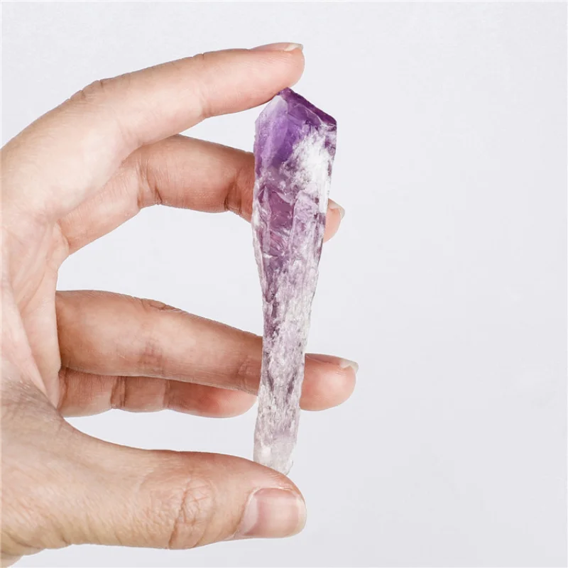 Natural Brazil Skeletal Amethyst Cluster Scepter Quartz Crystal Wand Point Mineral Specimen Reiki Healing Home Decor Gifts