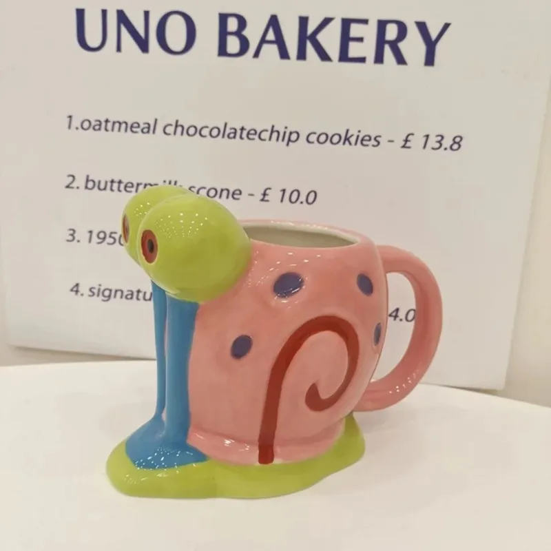 260 ml Schnecken-Kaffeetasse aus Keramik mit Henkel, Porzellan-Milchtee-Tassen, niedliches Cartoon-Trinkgeschirr für Kinder, Jungen, Mädchen, Geschenk