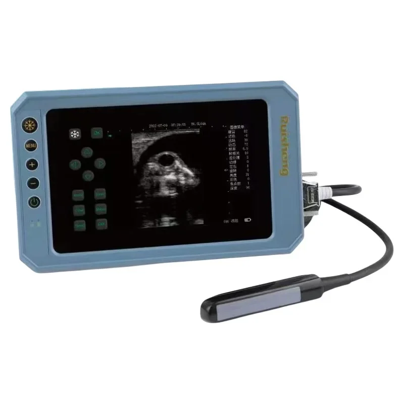 7 Inch Led Screen Medical Equipment Veterinary Equipment Portable Handle Digital B Ultrasound Machine For Animals Cattle Dog