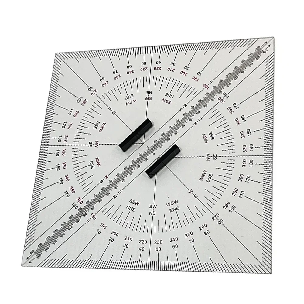 2 Pcs Diagram Drawing Set Squares Suitable For Boats, Yachts, And Ships As A Convenient Tool For Accurately Marking Distances